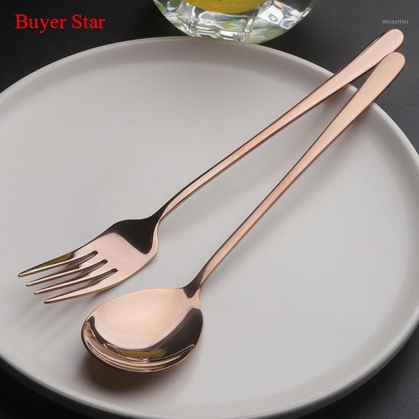 spoons 2pc korean 18/10 stainless steel dinnerware dinning forks gold salad spoon set long handle black kitchen tools1
spoons 2pc korean 18/10 stainless steel dinnerware dinning forks gold salad spoon set long handle black kitchen tools1