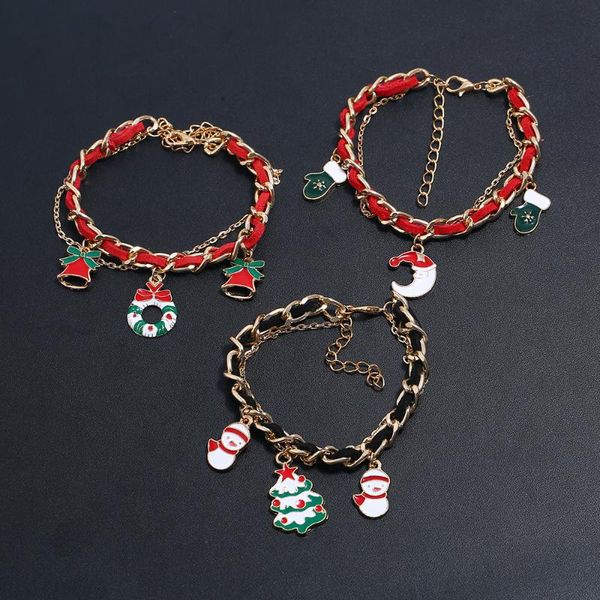 link, chain fashion bracelets christmas ornaments for women cute cartoon tree santa claus elk alloy dripping oil bracelet jewelry, Black
link, chain fashion bracelets christmas ornaments for women cute cartoon tree santa claus elk alloy dripping oil bracelet jewelry, Black