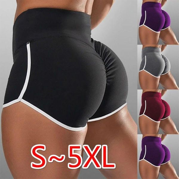 women solid color workout shorts high waist stretch ruched bulifting leggings striped trim dolphin sport, White;black
women solid color workout shorts high waist stretch ruched bulifting leggings striped trim dolphin sport, White;black