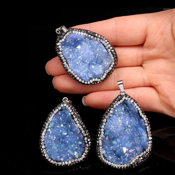 natural stone blue quartz crystal stone pendant agates druzy pendulum charm necklace pendants jewelry making reiki healing gift1, Bronze;silver
natural stone blue quartz crystal stone pendant agates druzy pendulum charm necklace pendants jewelry making reiki healing gift1, Bronze;silver
