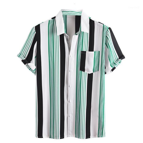 2020 men's printed casual shirt striped shirt fashion summer mens dressess1, White;black
2020 men's printed casual shirt striped shirt fashion summer mens dressess1, White;black