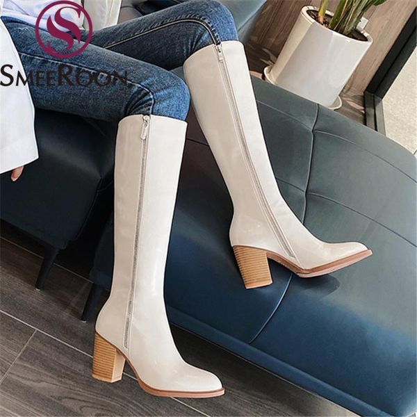 boots smeeroon 2021 fashion knee high thick heels square toe ladies shoes winter simple with zip women, Black
boots smeeroon 2021 fashion knee high thick heels square toe ladies shoes winter simple with zip women, Black