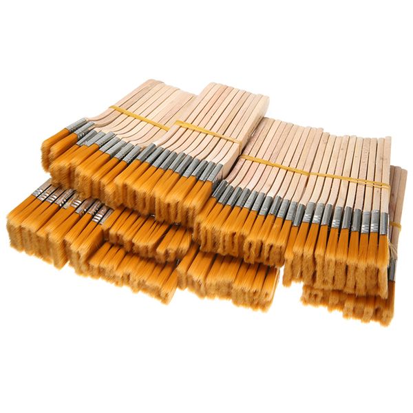 100pcs nylon hair wooden handle flat paint brush differeent size oil painting drawing pen school art supply q1107
100pcs nylon hair wooden handle flat paint brush differeent size oil painting drawing pen school art supply q1107