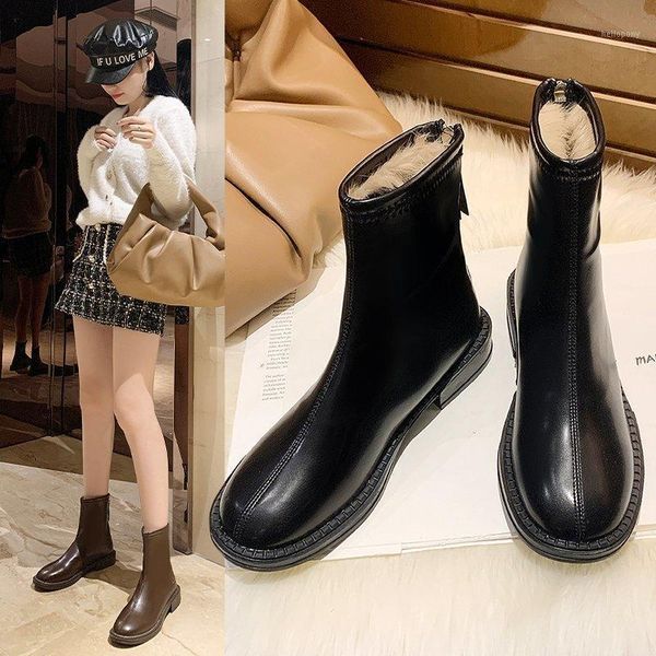 winter boots women fashion short plush keep warm black brown pu leather low heels ankle women's boots female women's shoes1
winter boots women fashion short plush keep warm black brown pu leather low heels ankle women's boots female women's shoes1