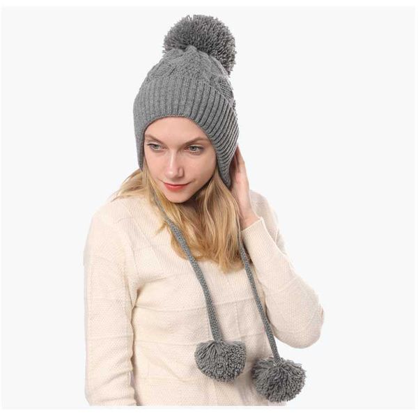 1190 new wool women winter beanie outdoor chunky knit with double fur pom cute stretch beanie hat, Blue;gray
1190 new wool women winter beanie outdoor chunky knit with double fur pom cute stretch beanie hat, Blue;gray