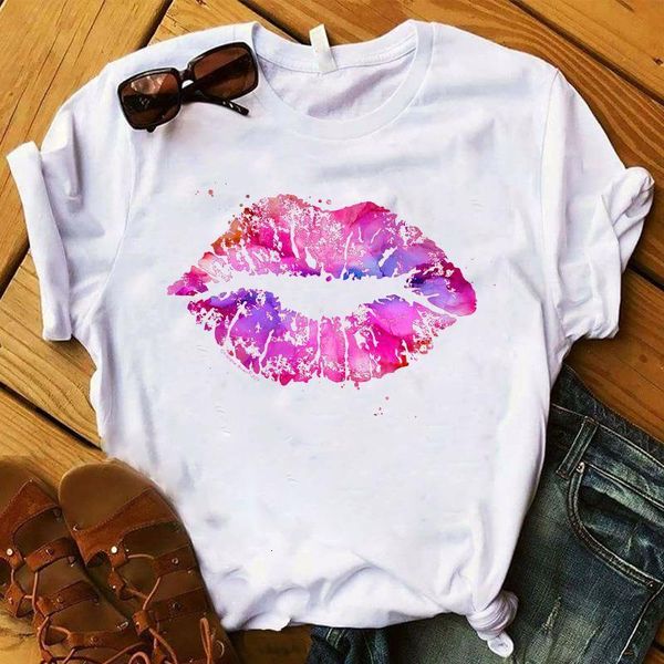 women lady t shirt lip color printed tshirt ladies short sleeve loose tee shirt women female clothes graphic t-shirt, White
women lady t shirt lip color printed tshirt ladies short sleeve loose tee shirt women female clothes graphic t-shirt, White