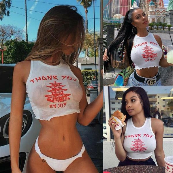 women summer casual tank vest polyester sleeveless letter crop workout t shirt camisole clothes s l, White
women summer casual tank vest polyester sleeveless letter crop workout t shirt camisole clothes s l, White