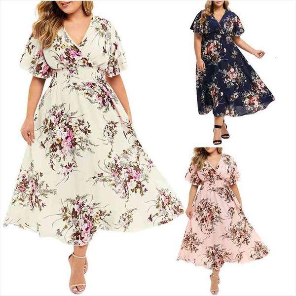 xl-5xl plus size dress elegant retro fashion women floral printed dress v-neck short sleeve casual beach holiday vestido, Black;gray
xl-5xl plus size dress elegant retro fashion women floral printed dress v-neck short sleeve casual beach holiday vestido, Black;gray