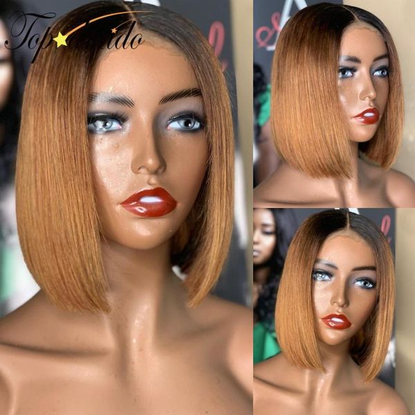 lace wigs dmido 13x6 ombre color front human hair with pre plucked hairline brazilian remy short bob, Black;brown
lace wigs dmido 13x6 ombre color front human hair with pre plucked hairline brazilian remy short bob, Black;brown