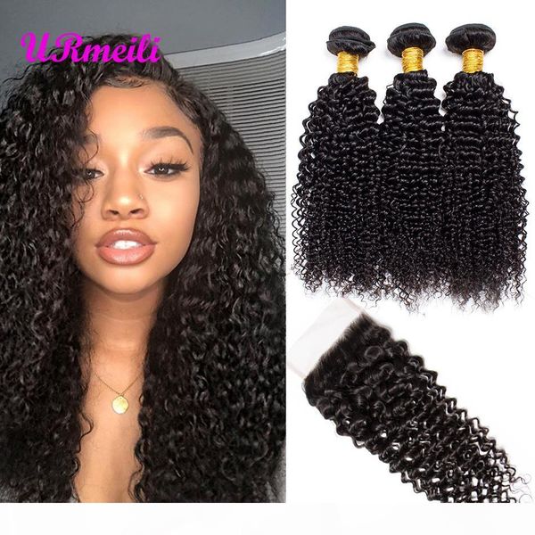 kinky curly virgin human hair with closure raw virgin indian hair 3 or 4 bundles with closure dhgate 10a grade remy human hair, Black;brown
kinky curly virgin human hair with closure raw virgin indian hair 3 or 4 bundles with closure dhgate 10a grade remy human hair, Black;brown