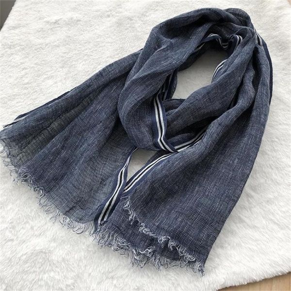 spring summer autumn winter cotton and linen solid color long men's scarves shawl fashion men scarf y201007, Blue;gray
spring summer autumn winter cotton and linen solid color long men's scarves shawl fashion men scarf y201007, Blue;gray
