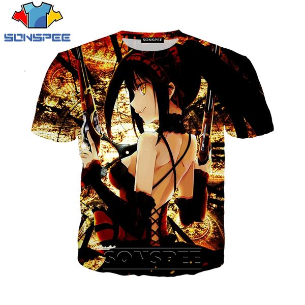 anime date a live 3d print shirts graphic funny kawaii men clothing
