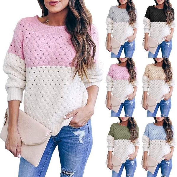 women female ladies leisure warm winter soft casual color block loose long sleeve round neck pullover sweater knitwear, White;black
women female ladies leisure warm winter soft casual color block loose long sleeve round neck pullover sweater knitwear, White;black