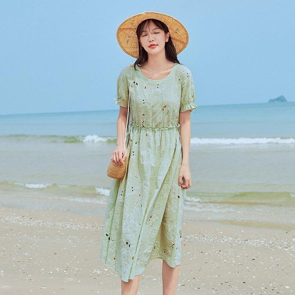 2021 summer new arrival cute print nipped waist sweet literary pure and short sleeve dress, Black;gray
2021 summer new arrival cute print nipped waist sweet literary pure and short sleeve dress, Black;gray