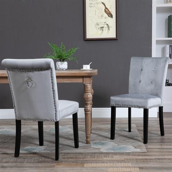 Velvet Fabric Rubber Wood Legs Cushion Raw Cotton Density 26 Spring Manicure Dressing Stool Chairs Two Sets Silver Gray
Velvet Fabric Rubber Wood Legs Cushion Raw Cotton Density 26 Spring Manicure Dressing Stool Chairs Two Sets Silver Gray