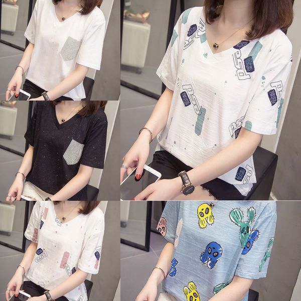 fat mm plus plus size short-sleeved t- underpants women's 200kg fat sister v-neck t- belly-covering half sleeve shirt base shirt ztypc, White
fat mm plus plus size short-sleeved t- underpants women's 200kg fat sister v-neck t- belly-covering half sleeve shirt base shirt ztypc, White