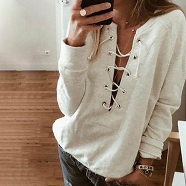 solid color women long sleeve slim t-shirt fashion v-neck lace-up lady fashion casual female t-shirt tee, Gray;blue
solid color women long sleeve slim t-shirt fashion v-neck lace-up lady fashion casual female t-shirt tee, Gray;blue
