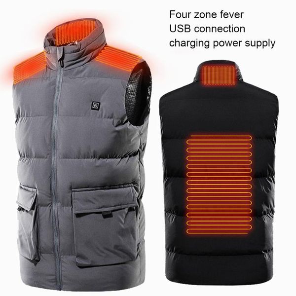 men's vests men jacket vest intelligent electric heating safe warm up zipper sleeveless winter clothing, Black;white
men's vests men jacket vest intelligent electric heating safe warm up zipper sleeveless winter clothing, Black;white
