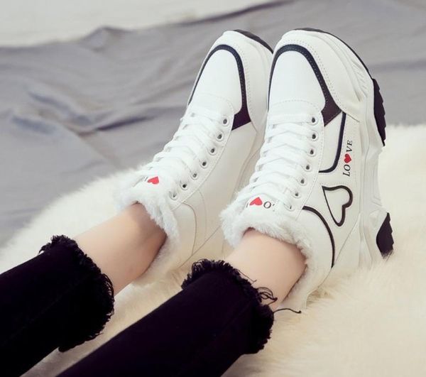 winter platform increase ankle shoes women plush snow boots warm round head casual sneakers female snowboots, Black
winter platform increase ankle shoes women plush snow boots warm round head casual sneakers female snowboots, Black