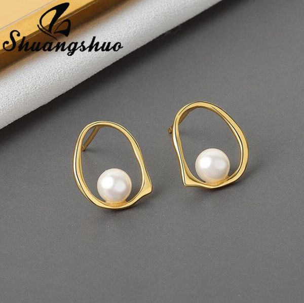 hoop & huggie shuangshuo elegant design gold color geometric pearl earrings for women korean fashion accessories jewelry gift, Golden;silver
hoop & huggie shuangshuo elegant design gold color geometric pearl earrings for women korean fashion accessories jewelry gift, Golden;silver