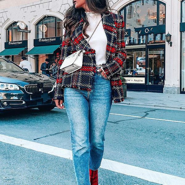 shengpalae casual plaid women christmas tweed blend winter coat blazer mujer fashion office lady overcoat fi880 201102, White;black
shengpalae casual plaid women christmas tweed blend winter coat blazer mujer fashion office lady overcoat fi880 201102, White;black