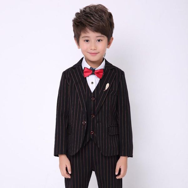 suits boy clothing striped kids wedding formal child tuxedo toddler dress jacket pant vest tie 3pcs sets1, Black
suits boy clothing striped kids wedding formal child tuxedo toddler dress jacket pant vest tie 3pcs sets1, Black