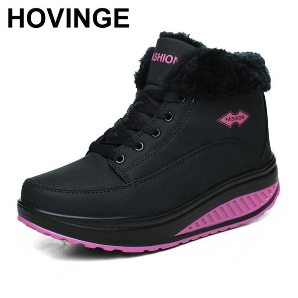 hovinge new women snow boots comfortable lace up ankle boots for women winter wedge platform round toe fur warm shoes, Black
hovinge new women snow boots comfortable lace up ankle boots for women winter wedge platform round toe fur warm shoes, Black