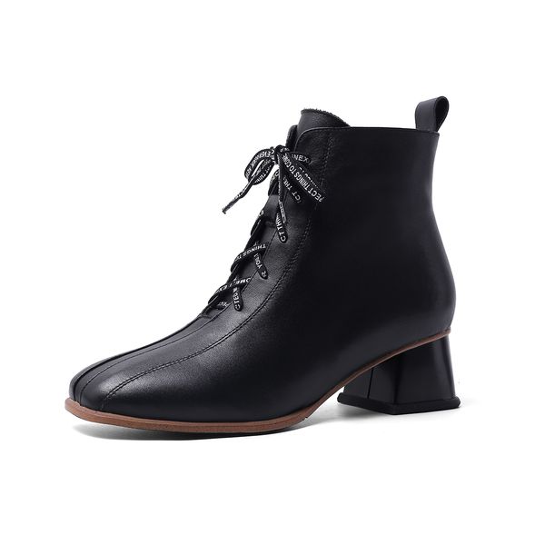 2021 in 22-25cm spring and autumn head women's lace boots soft shoes r49u, Black
2021 in 22-25cm spring and autumn head women's lace boots soft shoes r49u, Black