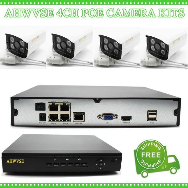 

wireless camera kits ahwvse 4 channel poe nvr cctv system with 4pcs 2mp ip cam kit 1080p 1