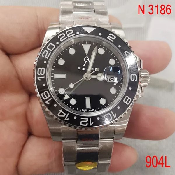 904l luxury black sub mechanical watch 1:1 men ceramic bezel sapphire glass automatic watch diving e t a n3186, Slivery;brown
904l luxury black sub mechanical watch 1:1 men ceramic bezel sapphire glass automatic watch diving e t a n3186, Slivery;brown