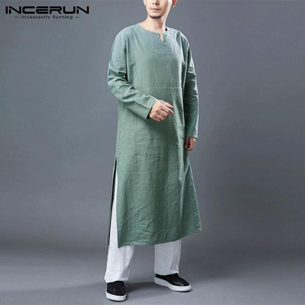 chinese style retro clothing man solid cotton camisa incerun vintage men long shirts leisure long sleeve v neck robes shirts 3xl, White;black
chinese style retro clothing man solid cotton camisa incerun vintage men long shirts leisure long sleeve v neck robes shirts 3xl, White;black