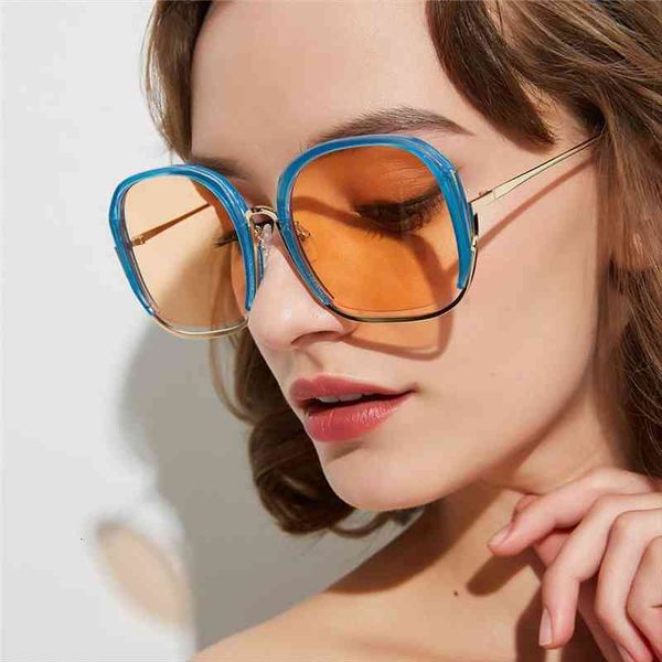 retro semi-rimless square sunglasses women colorful frames oversized sun glasses traveling sea color shades uv400, White;black
retro semi-rimless square sunglasses women colorful frames oversized sun glasses traveling sea color shades uv400, White;black
