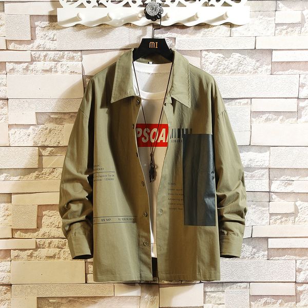 2021 new hip hop streetwear casual black green shirt for men's long sleeve spring autumn korea oversize clothes fcml, White;black
2021 new hip hop streetwear casual black green shirt for men's long sleeve spring autumn korea oversize clothes fcml, White;black