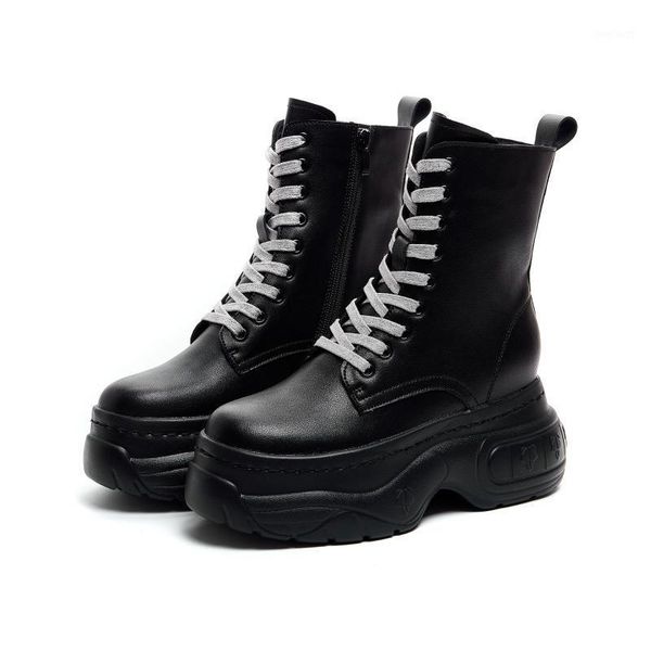 yd-ever 9cm genuine leather women boots high heel platform wedge shoes height increasing warm fur winter casual shoes sneakers 21, Black
yd-ever 9cm genuine leather women boots high heel platform wedge shoes height increasing warm fur winter casual shoes sneakers 21, Black