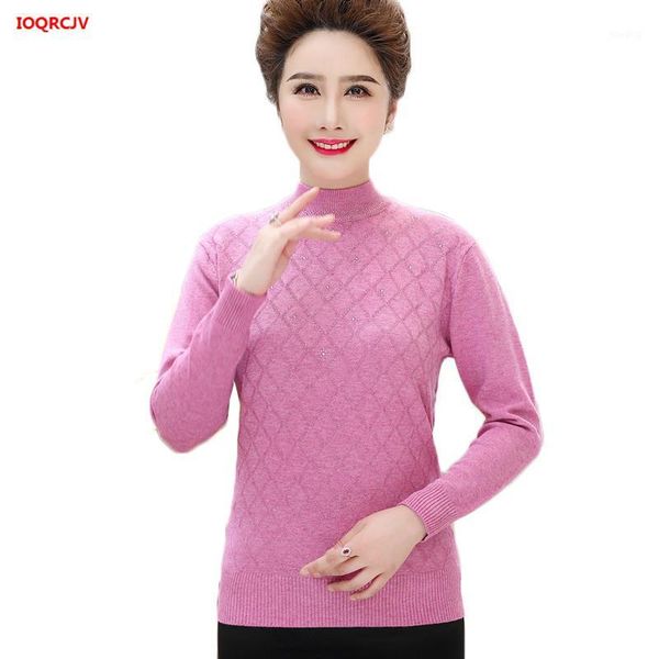 middle-aged mother knitted sweater autumn winter long sleeve half turtleneck pullovers and sweaters women wool knitwear w14951, White;black
middle-aged mother knitted sweater autumn winter long sleeve half turtleneck pullovers and sweaters women wool knitwear w14951, White;black