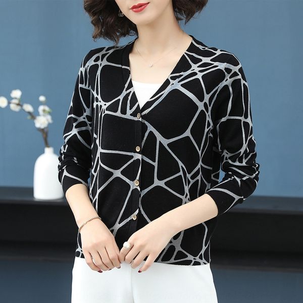 lvjhm knitted cardigan women's fashion sweater short coat versatile knitted cardigan 2020 spring and autumn new printed loose sweater c, White;black
lvjhm knitted cardigan women's fashion sweater short coat versatile knitted cardigan 2020 spring and autumn new printed loose sweater c, White;black