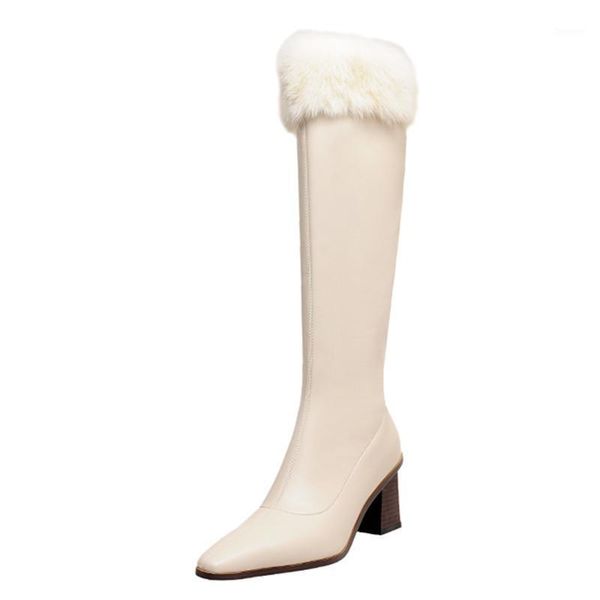 latest winter plush knee high boots women natural leather thick heel long boots zip high heel shoes lady autumn size 431, Black
latest winter plush knee high boots women natural leather thick heel long boots zip high heel shoes lady autumn size 431, Black