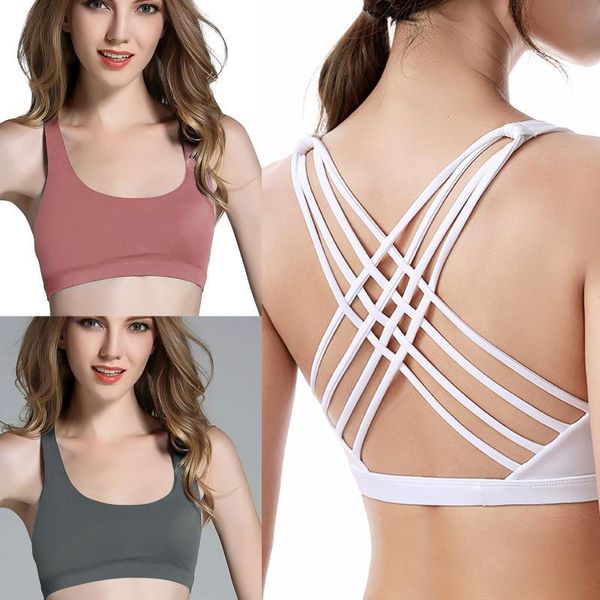 women rimless yoga sports bra women running cross straps underwear sports vest beauty back yoga bra with, White;black
women rimless yoga sports bra women running cross straps underwear sports vest beauty back yoga bra with, White;black