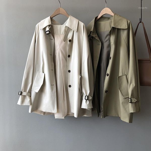 2020 autumn spring women coat fashion mid-length windbreaker female new korean chic loose soild color long sleeve casual jacket1, Tan;black
2020 autumn spring women coat fashion mid-length windbreaker female new korean chic loose soild color long sleeve casual jacket1, Tan;black