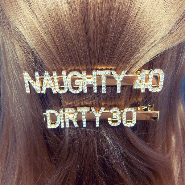 новое прибытие грязной 30 озорные 40 clips слово для волос шпильки письма rhinestone кристалл золото аксессуары для волос для birthday party, Golden;silver
новое прибытие грязной 30 озорные 40 clips слово для волос шпильки письма rhinestone кристалл золото аксессуары для волос для birthday party, Golden;silver