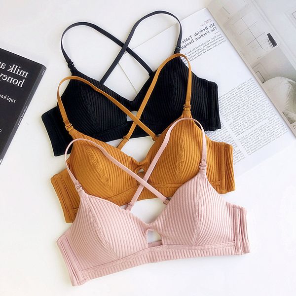 cotton wire bra triangle cup set comfort wireless bra female underwear ladies underwear 201013, Red;black
cotton wire bra triangle cup set comfort wireless bra female underwear ladies underwear 201013, Red;black