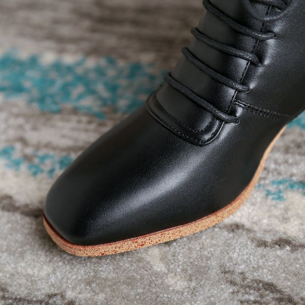 2021 new autumn winter lace up zipper ankle heel fashion women shoes pu leather square toe short boots size 34-43 uxk9, Black 
2021 new autumn winter lace up zipper ankle heel fashion women shoes pu leather square toe short boots size 34-43 uxk9, Black
