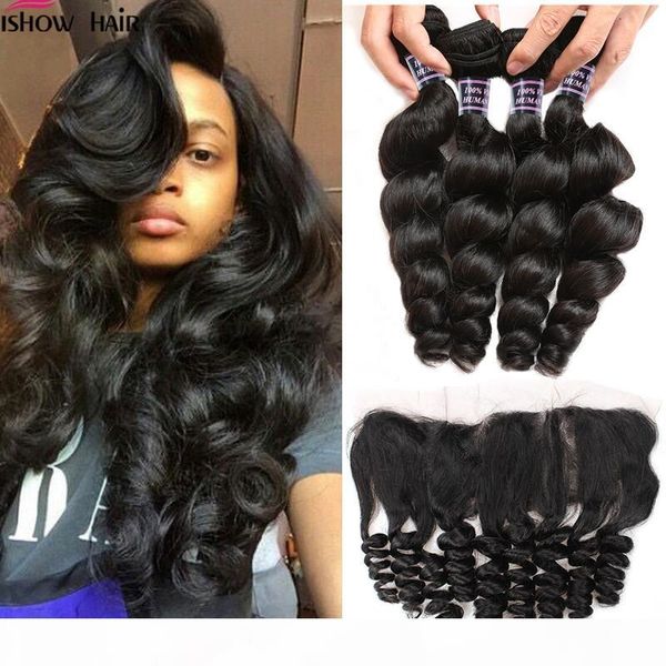 ishow wholesale brazilian loose wave 4bundles with 13*4 lace frontal closure virgin human hair bundles with closuren, Black
ishow wholesale brazilian loose wave 4bundles with 13*4 lace frontal closure virgin human hair bundles with closuren, Black