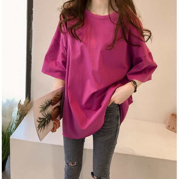 summer new white t- women 2020 korean short sleeve shirt pink oose large size pure cotton bottom shirt uescm 
summer new white t- women 2020 korean short sleeve shirt pink oose large size pure cotton bottom shirt uescm