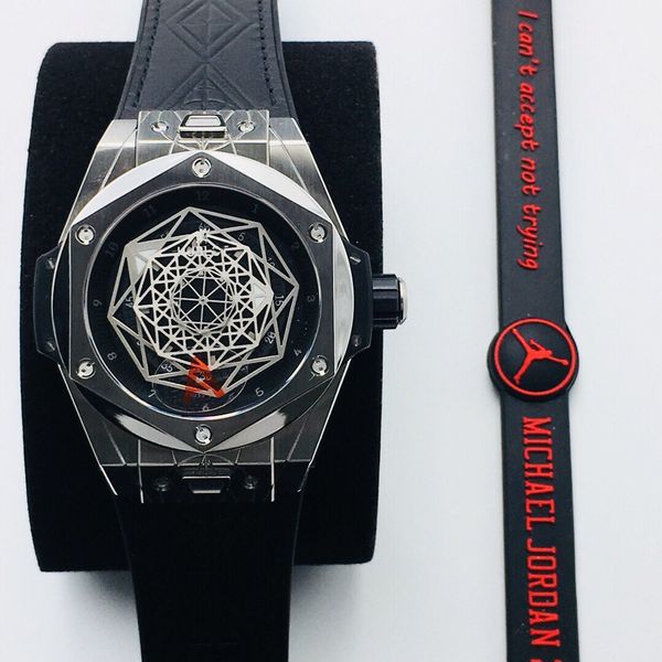 hb v2 updated tattoo wrist watch size 45x14mm with customized hub1213 movement overlapped with three octagon hollow blade hands, Slivery;brown
hb v2 updated tattoo wrist watch size 45x14mm with customized hub1213 movement overlapped with three octagon hollow blade hands, Slivery;brown