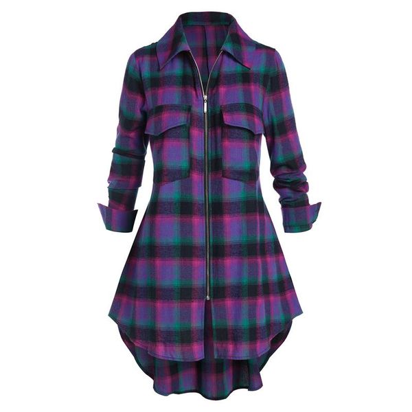 gothic vintage plaid flap pocket women blouse shirt turndown collar zip curved hem shirts long sleeve spring ladies blusas, White
gothic vintage plaid flap pocket women blouse shirt turndown collar zip curved hem shirts long sleeve spring ladies blusas, White