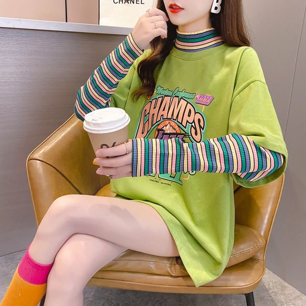 g710n 2020 korean early wo new long two-piece t-shirt coat t-shirt women's super fire long net red fake sleeve medium and ins large a, White
g710n 2020 korean early wo new long two-piece t-shirt coat t-shirt women's super fire long net red fake sleeve medium and ins large a, White
