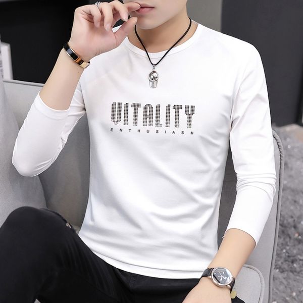 k9kmv new men's cotton long sleeve t- men's versatile and winter new ins trend casual round nfczx cotton t-shirt autumn bottoming, Blue
k9kmv new men's cotton long sleeve t- men's versatile and winter new ins trend casual round nfczx cotton t-shirt autumn bottoming, Blue