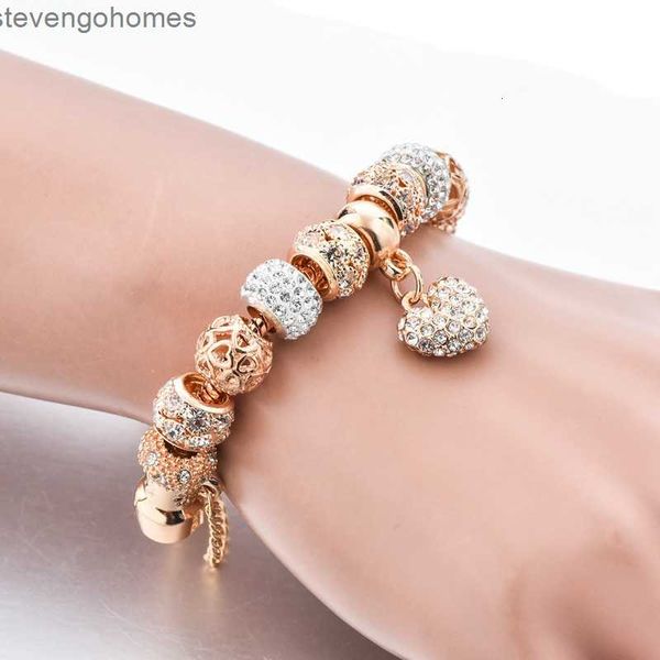 color classic panjia style full diamond love kc preserving gold plated handmade beaded bracelet, Silver
color classic panjia style full diamond love kc preserving gold plated handmade beaded bracelet, Silver