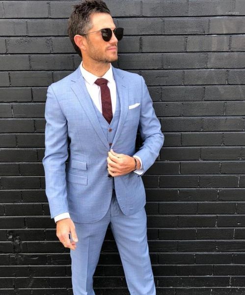 2019 new fashion light blue linen groom tuxedos lapel groomsmen suits man jacket blazer 3 piece suit (jacket+pants+vest)1, White;black
2019 new fashion light blue linen groom tuxedos lapel groomsmen suits man jacket blazer 3 piece suit (jacket+pants+vest)1, White;black